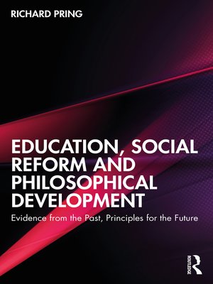 cover image of Education, Social Reform and Philosophical Development